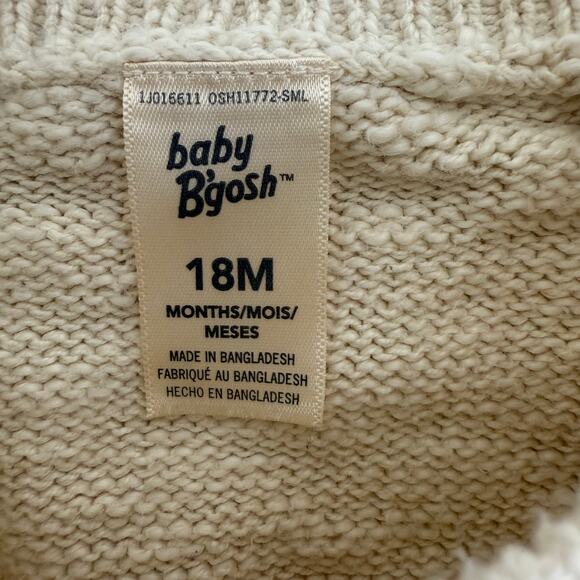Baby B'Gosh Infant Girls Long Sleeve Cream Button Front Cardigan Sweater 18M - Picture 5 of 6